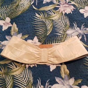 80’s Cream Colored Leather Belt